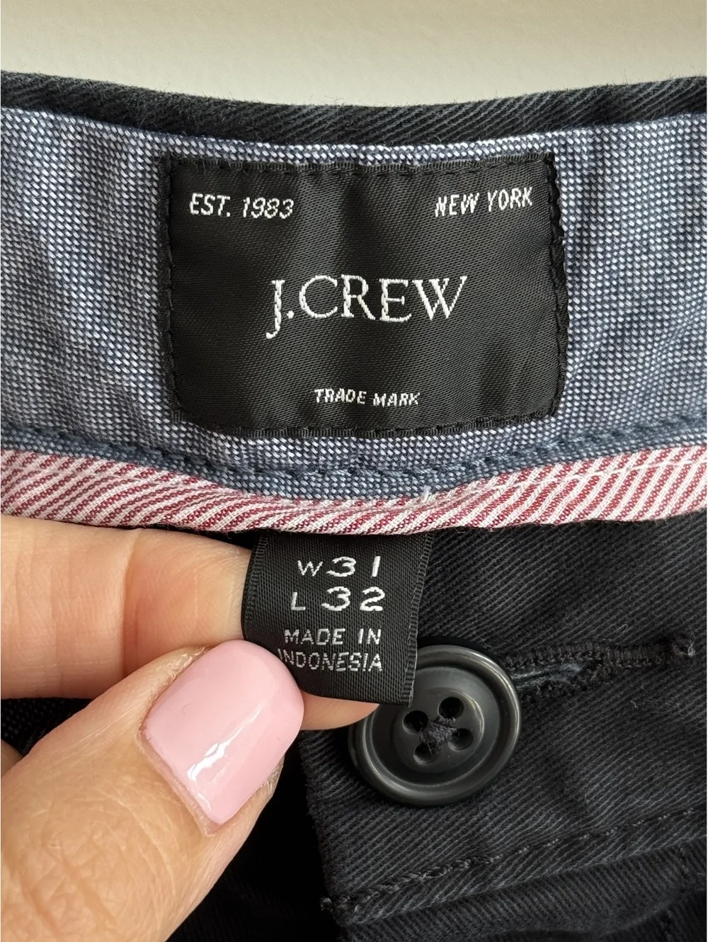 J.Crew 770 Straight Fit Stretch Chino Pants Men’s 31x32 Black AR886 Minimalist